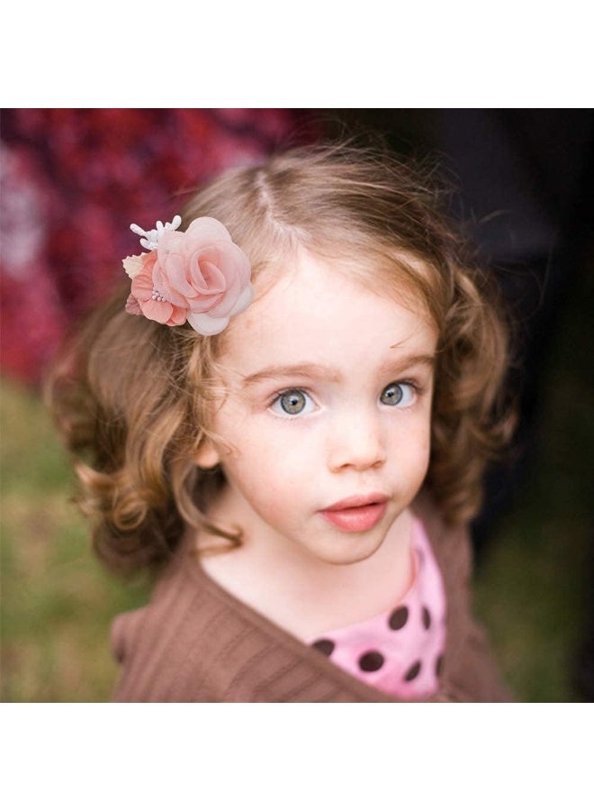 BFNAAgirl Flower Hair Clip Baby Girl Hair Bows Exquisite Hair Accessories Alligator Clips for Infants Toddlers Teen Kids Gift 3pcs/set - Image 5