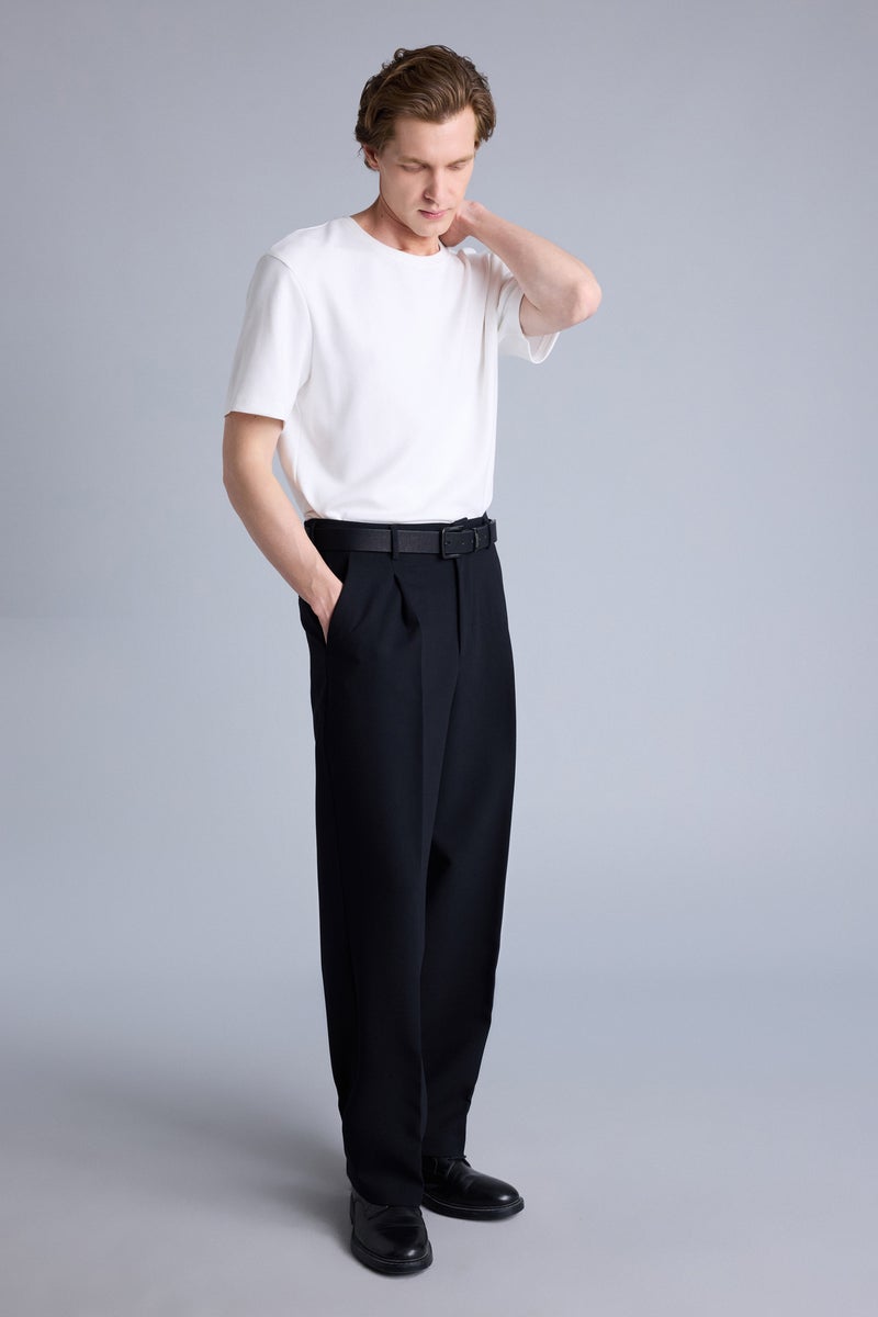 DeFacto Black Man Wide Leg Trousers Casual - Image 4
