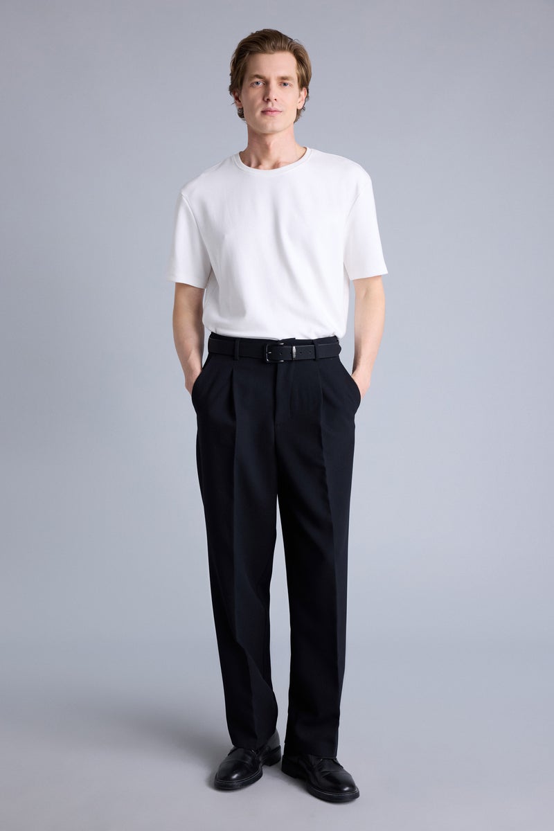 DeFacto Black Man Wide Leg Trousers Casual - Image 3