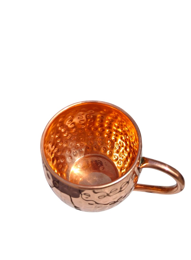 Soul Love & Earth Copper Hammered Beer Mug Brown - Image 2