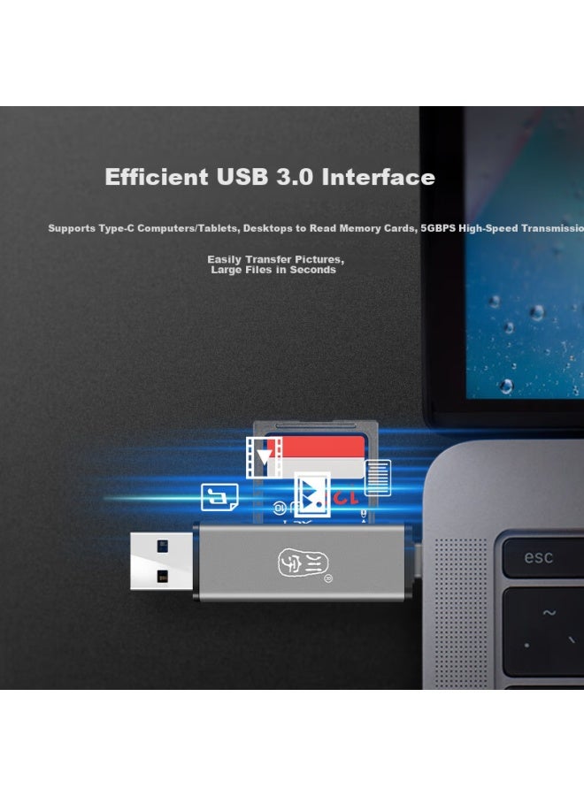 Chuanyu Usb/type-c 3.0 High-speed Card Reader Sd/tf Multi-function All-in-one For Computer/tablet/phone/apple 16/15 Camera Drone Monitoring - Image 2