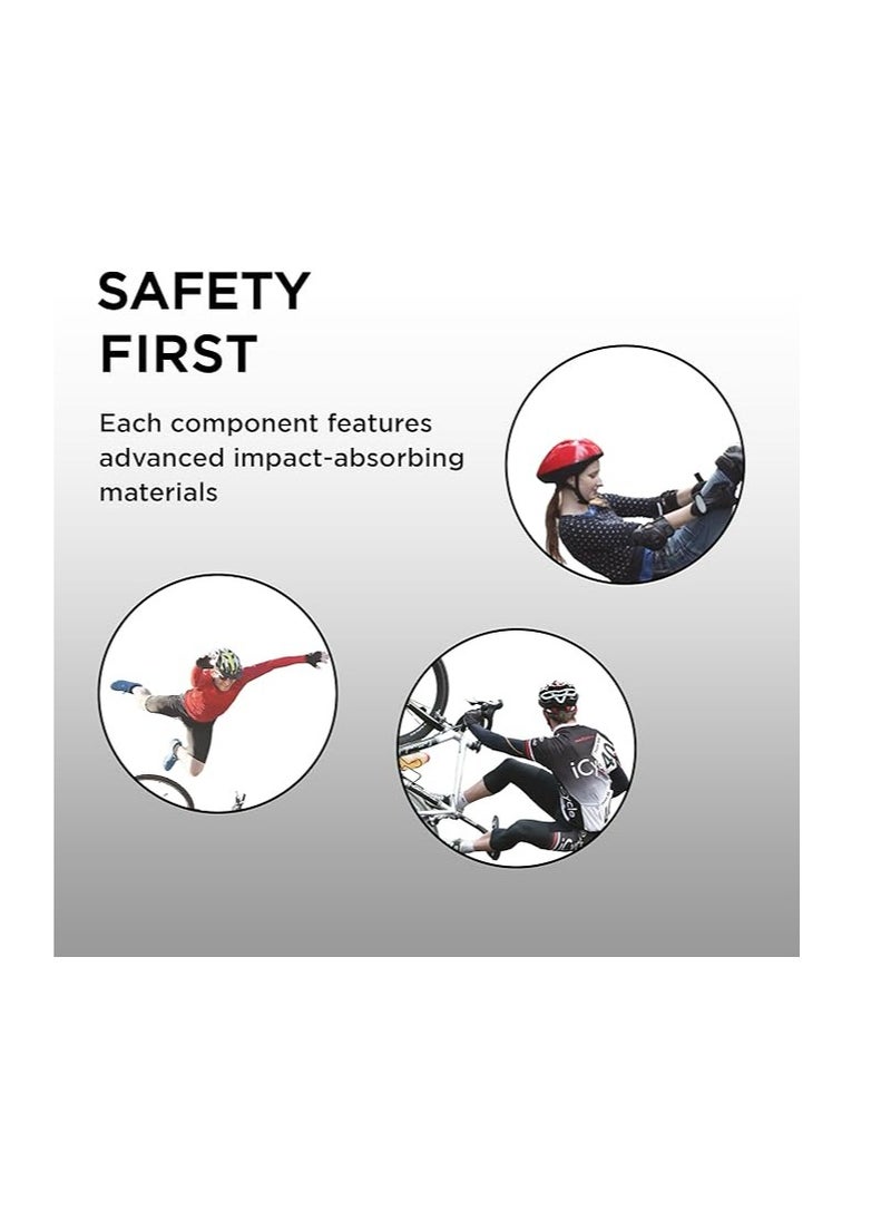 ENDLESS  - EL1028 Protective Guard Kit for Skating, Cycling and Skateboarding with Knee, Elbow and Wrist Protector |Material : ABS, Nylon | With Adjustable Straps to Fit Perfectly for Adults - Image 1