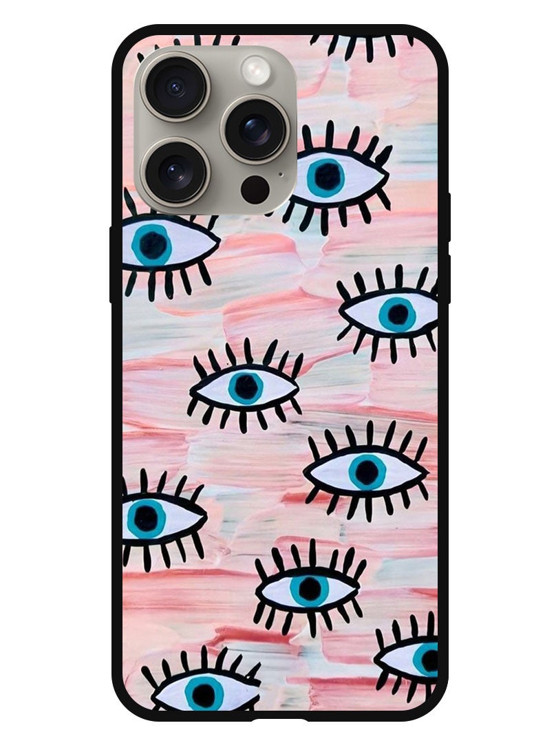 Theodor غطاء واقي مضاد للخدش ومقاوم للصدمات لجهاز آيفون 15 برو عين الشر - Image 1