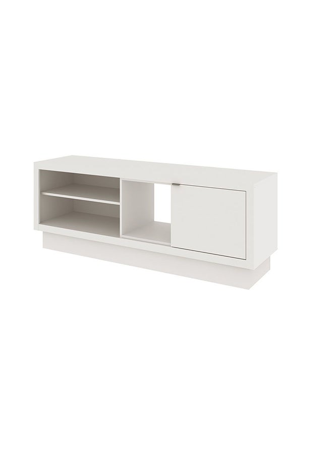 DANUBE HOME Belinda Tv Cabinet With 1 Door Up To 55 Inches Entertainment Wall Tv Unit Wooden Tv Rack Stand Media Console Table For Living Room L 160x40x60 Cm White  - Image 3
