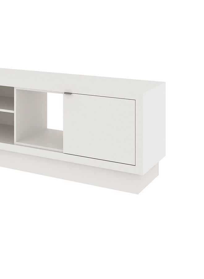 DANUBE HOME Belinda Tv Cabinet With 1 Door Up To 55 Inches Entertainment Wall Tv Unit Wooden Tv Rack Stand Media Console Table For Living Room L 160x40x60 Cm White  - Image 4