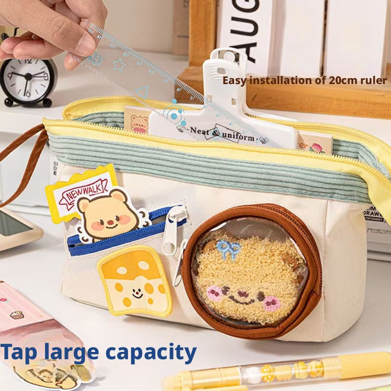 Cute Food Themed Pencil Case, Large Capacity Student Stationery Bag - Image 2