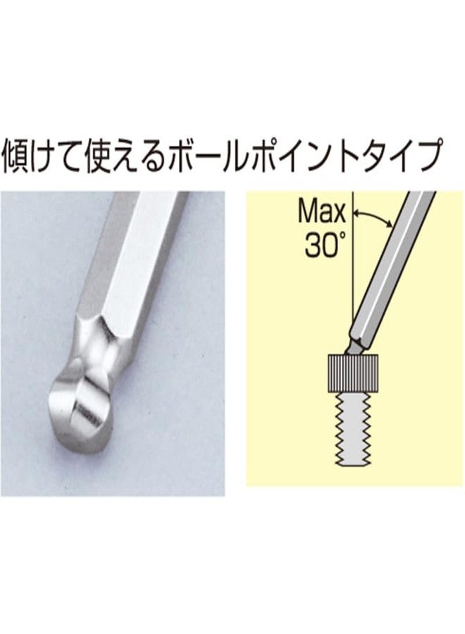TONE Long Ball End Hex Key Wrench Set L-type BL900 9-Piece - Image 5