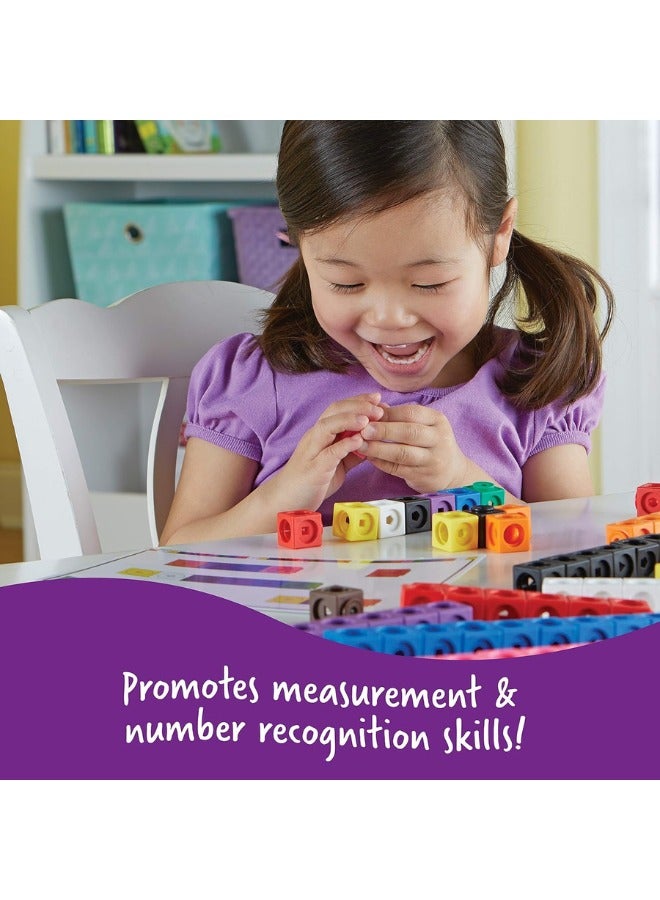 TEGRILO Math Link Cubes and Activity Card-Based Math Cube Manipulatives Connecting Cube Math Counters for Learning Activities in Kindergarten (130pcs Cubes and Cards) - Image 4