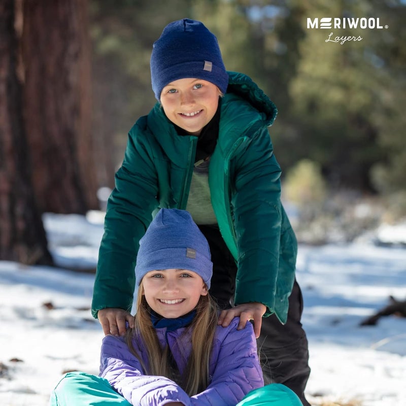 MERIWOOL Kids Merino Wool Beanie Hat - Warm, Breathable Unisex Children Knit Cap for Boys and Girls - Image 5