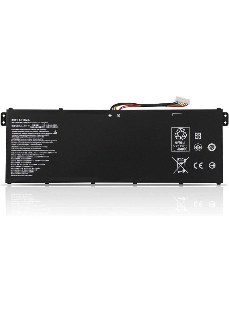 بطارية AP16M5J 7.7 فولت 37 واط/4810 مللي أمبير/ساعة متوافقة مع أجهزة Acer Extensa 15 EX215-22 EX215-22G Aspire 3 A314-31 A314-32 A314-41 A315-21 A315-21G A315-22 A315-22G A315-33 A315-34 A315-35 A315-41 A315-41G - Image 1