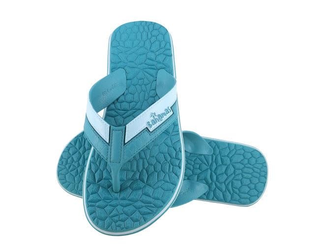 BAHAMAS Men's Flip Flops BHG-257 Navy Blue & Sky | Lightweight Comfortable Daily Use Slippers for Gents | Anti-Slip Sole (Green, UK Footwear Size System, Adult, Men, Numeric, Medium, 9) - Image 2