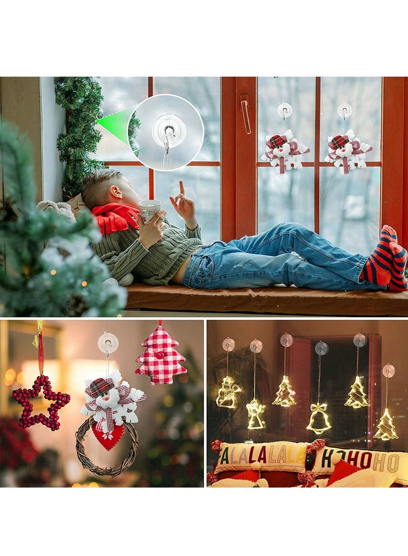 Suction Cup Hooks, 45 mm Clear PVC Suction Cups with Metal Hooks Removable Small Suction Cups for Kitchen Bathroom Shower Wall Window Glass Door, 24 Pack - Image 3