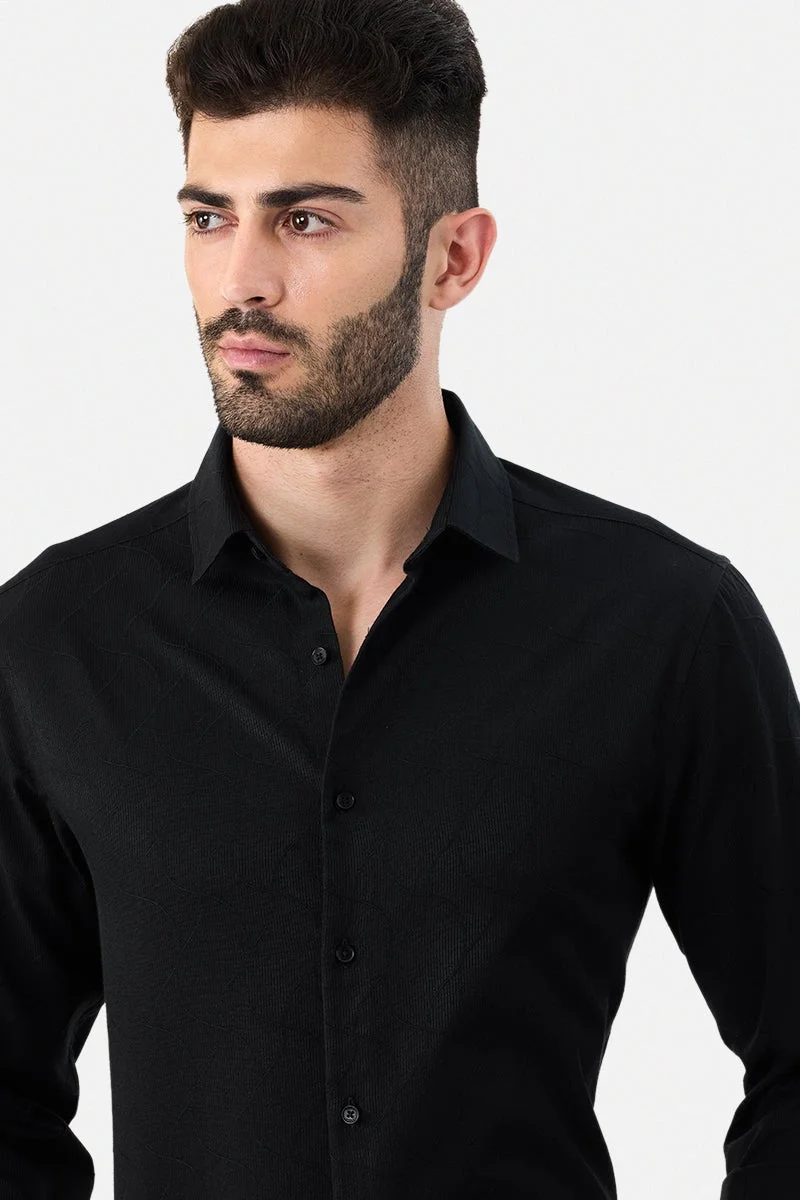 SNITCH Textured Slim Fit Shirt