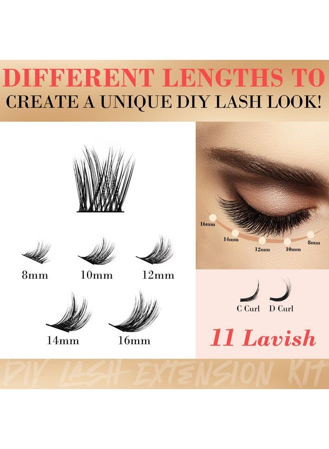 ميوفيو وصلات رموش ميوڤوي العنقودية، 165 قطعة، رموش عنقودية، رموش فردية رقيقة، رموش عنقودية بشريط رفيع للغاية، رموش صناعية ناعمة من فرو المنك، علبة مختلطة (C-8-16mix) - Image 3