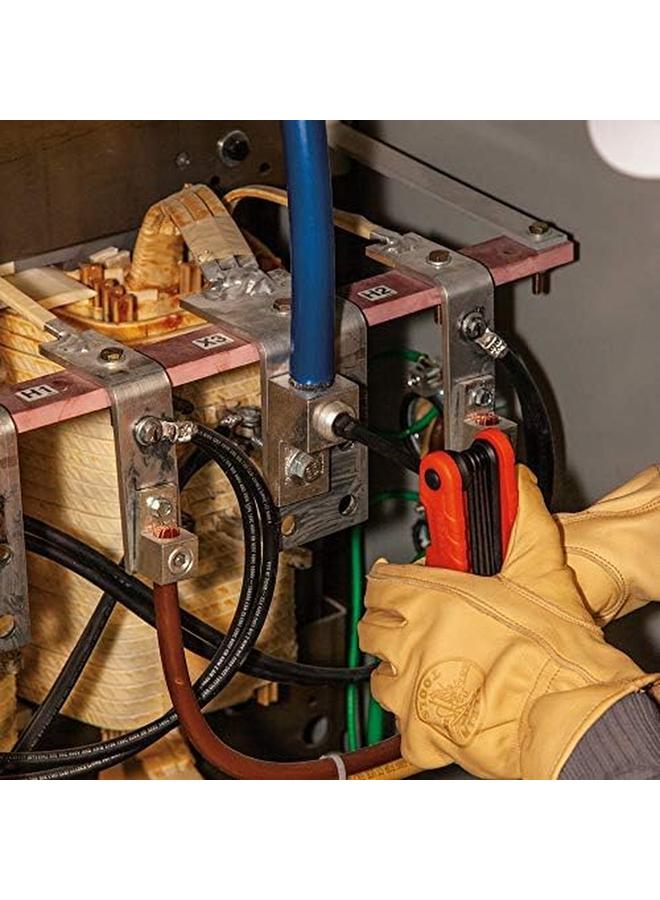 كلاين تولز 70550 مجموعة مفاتيح ربط سداسية 11 مقاس Sae أداة مفتاح ألين قابلة للطي شديدة التحمل مع مفاتيح سداسية طويلة جدًا - Image 4