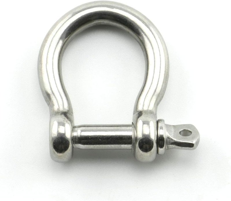 Lind Kitchen 4pcs 1/4 Inch Stainless Steel Bow Shackle Screw Pin Anchor Shackle Hardware Rigging Outdoor Tools for Survival Rope Paracord Camping Bracelet Bow Buckle M6 - Image 3