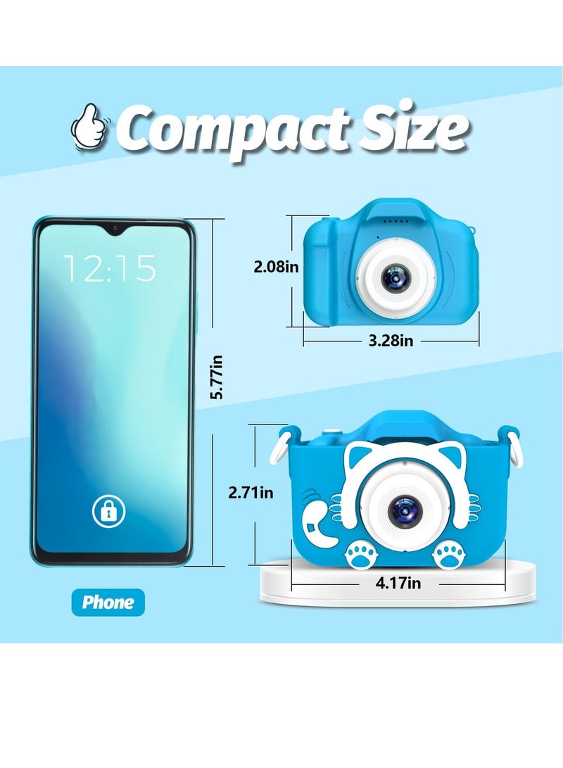 ELTRAZONE Kids Camera Toy for 3-8 Year Old Boys | Digital Video Camcorder with Fun Cartoon Soft Silicone Cover | HD Screen, Rechargeable, Easy-to-Use for Learning & Play | Best Christmas, Birthday Gift for Kids – 32GB SD Card Included - Image 2