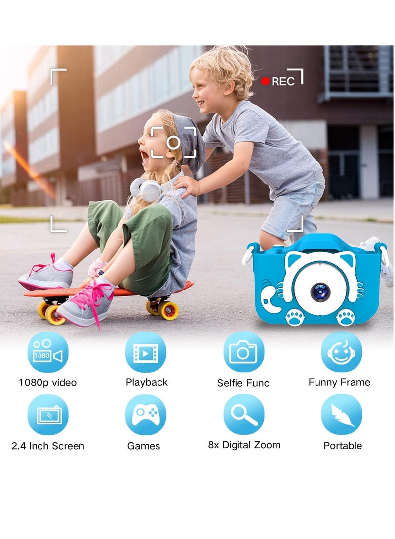ELTRAZONE Kids Camera Toy for 3-8 Year Old Boys | Digital Video Camcorder with Fun Cartoon Soft Silicone Cover | HD Screen, Rechargeable, Easy-to-Use for Learning & Play | Best Christmas, Birthday Gift for Kids – 32GB SD Card Included - Image 3