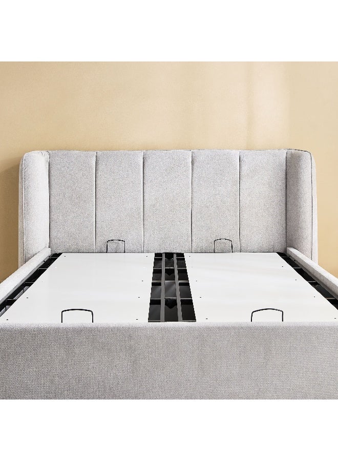 Home Box Upholstered King Headboard in Light Grey - Image 2