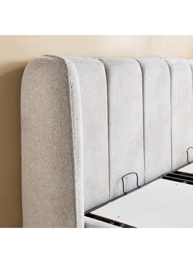 Home Box Upholstered King Headboard in Light Grey - Image 4