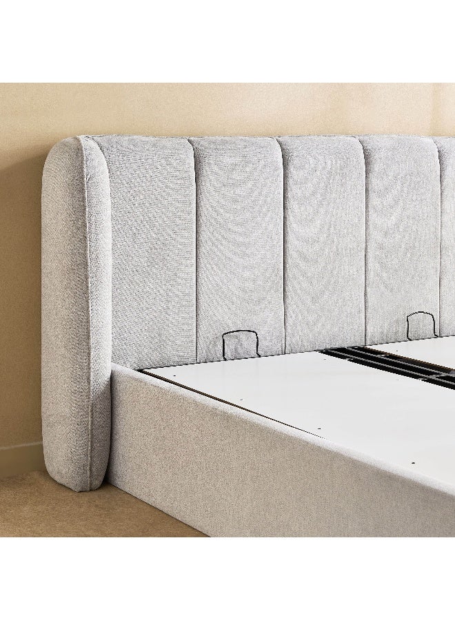 Home Box Upholstered King Headboard in Light Grey - Image 3