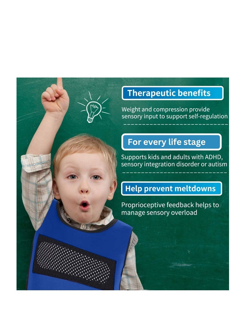Made2Motivate Weighted Sensory Vest Deep Pressure Comfort for Autism Hyperactivity Mood Processing Disorders Breathable Form-Fitting For Kids and Adults  - Image 4