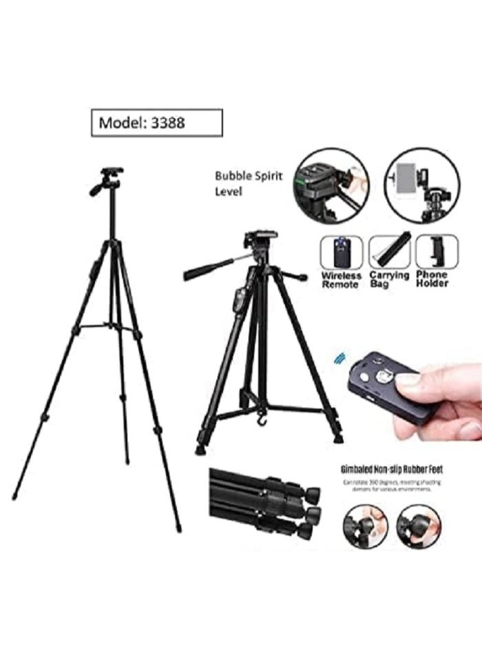 Yunteng Portable Tripod Stand with Remote Shutter - Adjustable Height, Lightweight, and Stable for Smartphones & Cameras - Perfect for Photography, Videography, Live Streaming, Vlogging, and Zoom Calls - Black - Image 4
