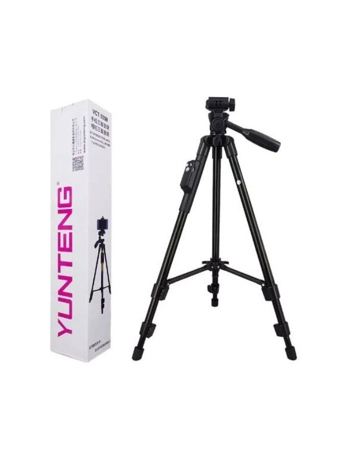 Yunteng Portable Tripod Stand with Remote Shutter - Adjustable Height, Lightweight, and Stable for Smartphones & Cameras - Perfect for Photography, Videography, Live Streaming, Vlogging, and Zoom Calls - Black - Image 5