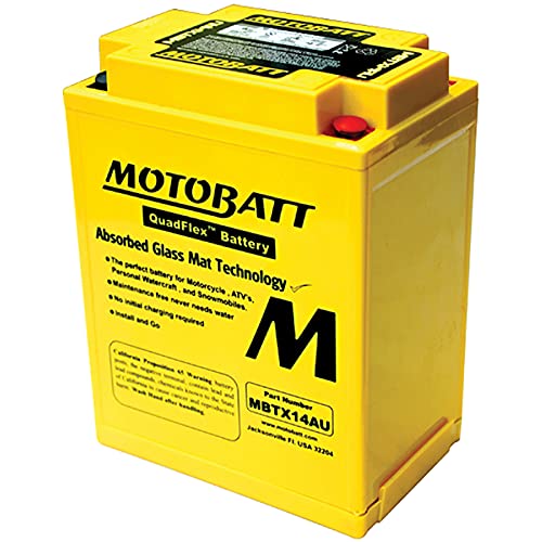 Motobatt بطارية موتوبات DB الكهربائية MBTX14AU جديدة بسعة 16.5Ah، لأبريليا، أتلانتيك، دوكاتي، هوندا، هارلي-ديفيدسون، كاواساكي، تريومف، BRP كان-أم، أرتيك كات، بولاريس، أخرى 12N14-3A 12N14-3B YB14-A1 YB14-A2 - Image 1