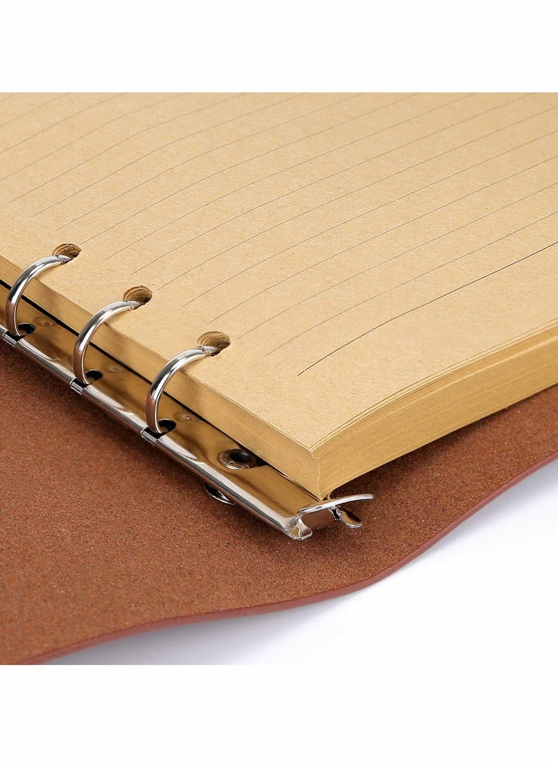 KASTWAVE Leather Notebook A5 Travel Journal Hardcover Diary Embossed Notepad Lined Page Yellow-White Paper Valentines Birthday Anniversary Gift for Kid Boy Girl Men Women - Image 5