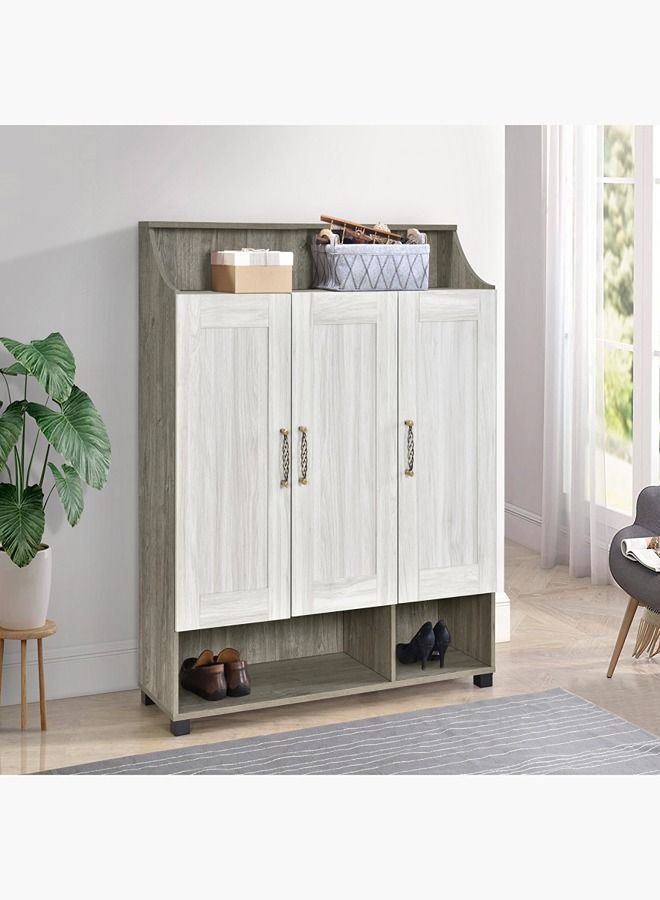 Home Box Angelic 26-Pair Shoe Cabinet With 3 Doors 120 x 123 x 39.4 cm - Image 1