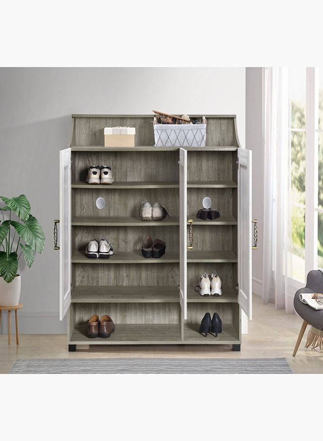 Home Box Angelic 26-Pair Shoe Cabinet With 3 Doors 120 x 123 x 39.4 cm - Image 3
