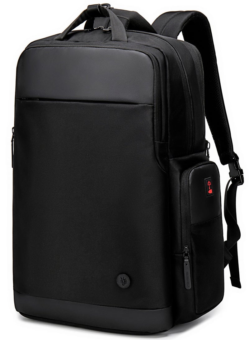 ARCTIC HUNTER Casual Lightweight School Laptop Bag Water Resistant College Travel Backpack for Men and Women GB00397 Black - Image 1