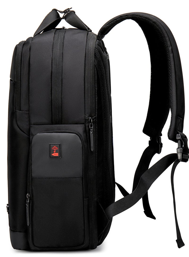 ARCTIC HUNTER Casual Lightweight School Laptop Bag Water Resistant College Travel Backpack for Men and Women GB00397 Black - Image 4