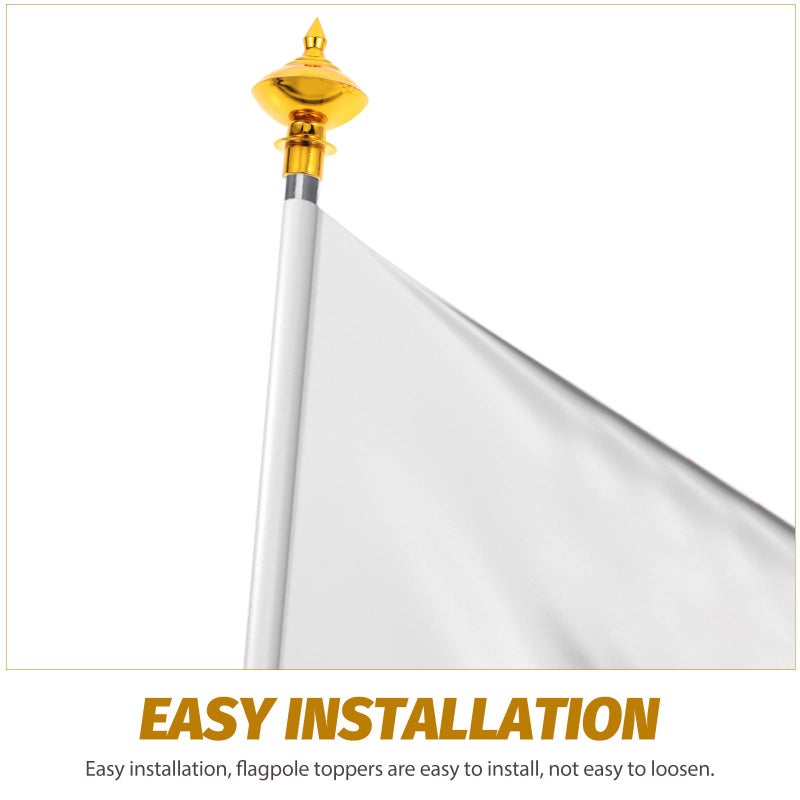 12Pcs Weatherproof Flagpole Finial Ball Toppers Outdoor Hardware Accessories For Sports Parade Flags - Image 4