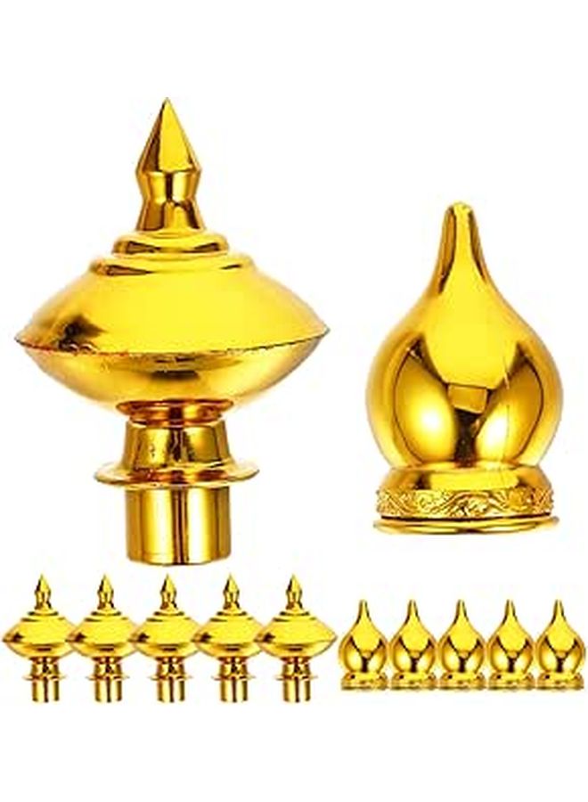 12Pcs Weatherproof Flagpole Finial Ball Toppers Outdoor Hardware Accessories For Sports Parade Flags - Image 1