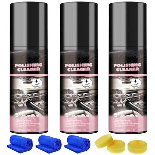 KEBEGE Polishing CleanerCar Interior Cleaner Interior Detail Spray CleaningDecontamination Interior MultiPurpose Car Cleaner 100ml3PCS - Image 1