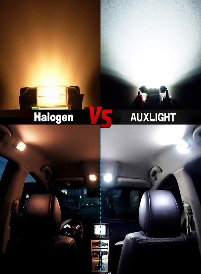 AUXLIGHT مصابيح إضاءة داخلية LED من AUXLIGHT 6418 6411 DE3425 C5W DE3423 مقاس 36 مم (1.42 بوصة) بتقنية Canbus خالية من الأخطاء، لون أبيض زينون 6000 كلفن، رقائق 6SMD فائقة السطوع لإضاءة القبة، وإضاءة الخرائط، وإضاءة الأبواب، وإضاءة لوحة الترخيص (عبوة من 6 مصابيح). - Image 4