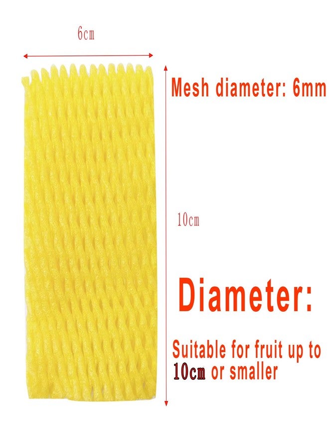HanyHere 50 Pieces Fruit Protection Bags Foam Mesh Keep Safe Mesh Sleeves for Large Supermarkets, Fruit Shops (Yellow-10x6cm) - Image 2