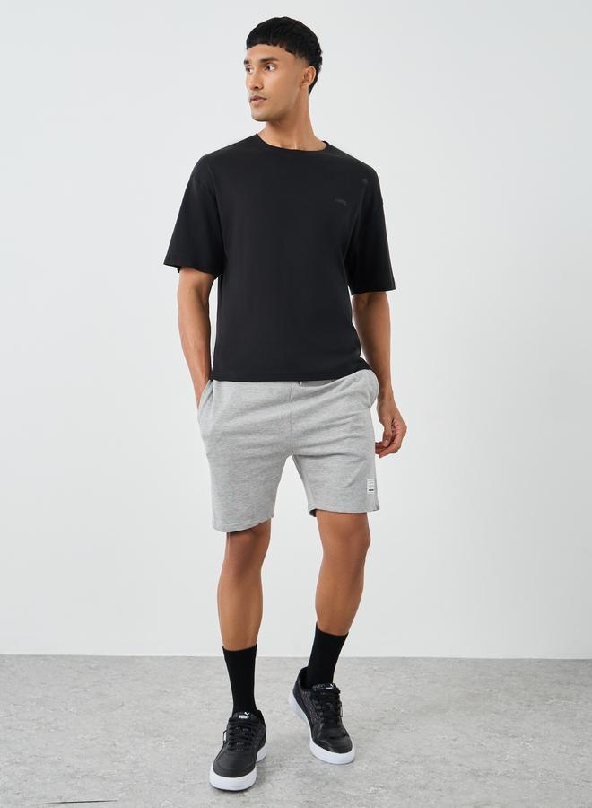 Styli Badge Detail Regular Fit Terry Shorts - Image 2