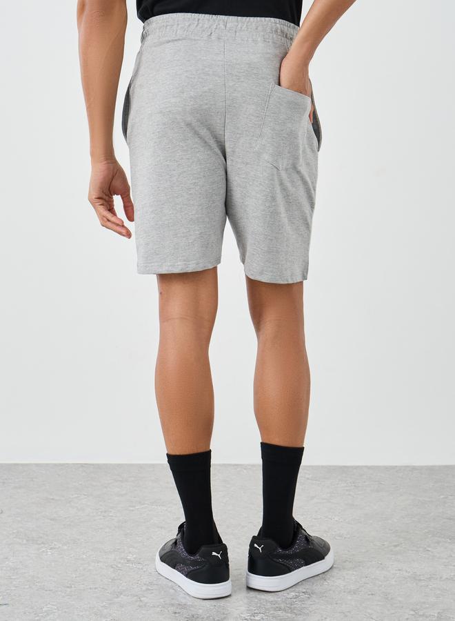 Styli Badge Detail Regular Fit Terry Shorts - Image 4