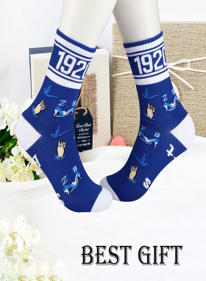 LEVLO 1 Pair 1920 Sorority Socks Not Sisters by Blood But Sisters by Heart Finer Women Gift (Cotton, SISTERS 1920) - Image 4