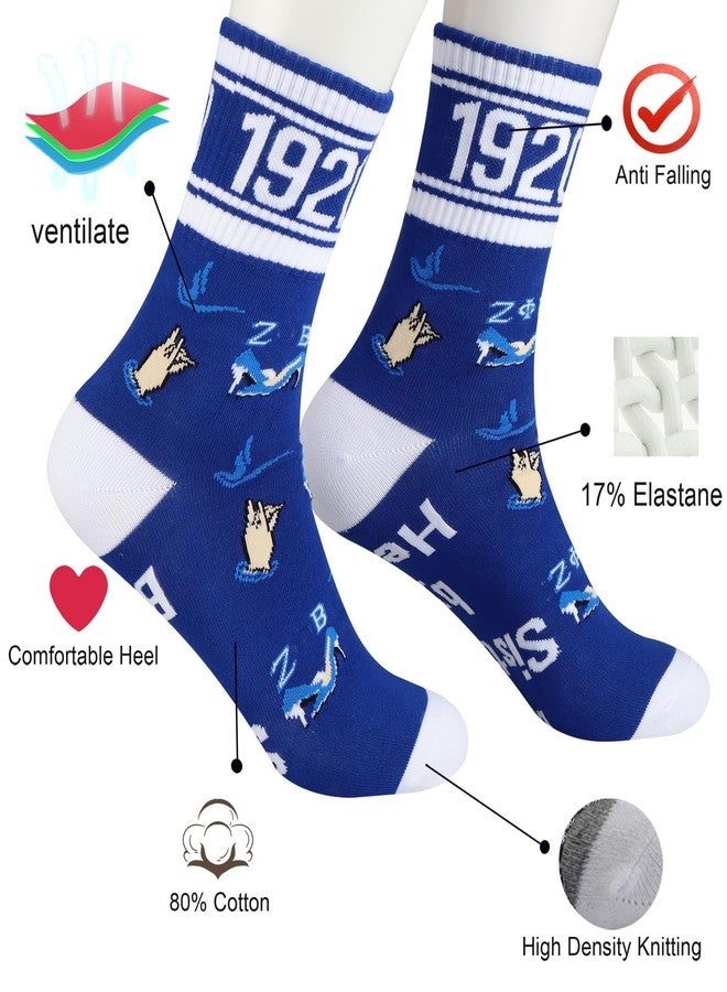 LEVLO 1 Pair 1920 Sorority Socks Not Sisters by Blood But Sisters by Heart Finer Women Gift (Cotton, SISTERS 1920) - Image 3