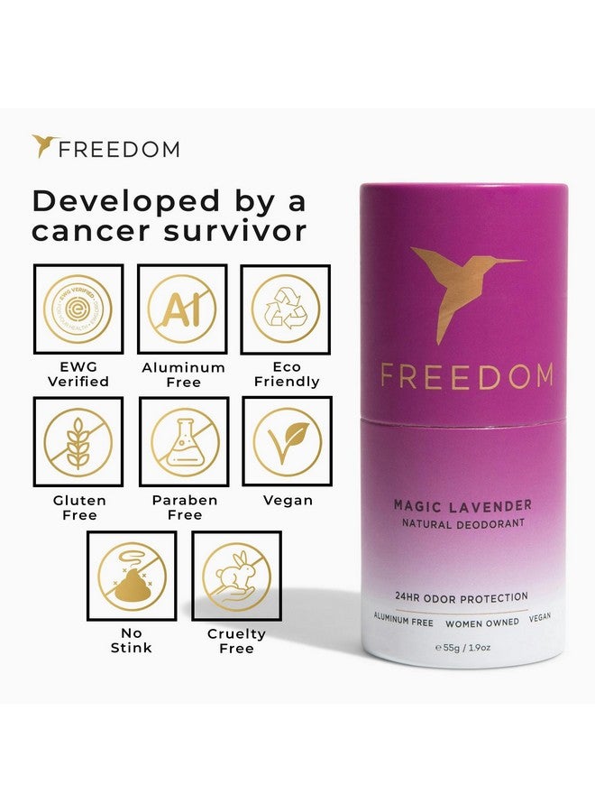 Freedom Freedom Natural Deodorant for Women & Men with 24-Hour Odor Protection In Sustainable Paper Packaging - Made with Natural Ingredients - Aluminum Free Deodorant Magic Lavender 1.9oz - Image 5