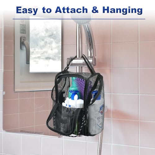 Cosmos Mesh Shower Caddy Toiletry Organizer Hanging Shower Tote Bag, Quick Dry Shower Organizer Portable Bath Bag with Durable Zippers & Side Pockets for Travel, Gym, Swimming, Beach and Camp - Image 5