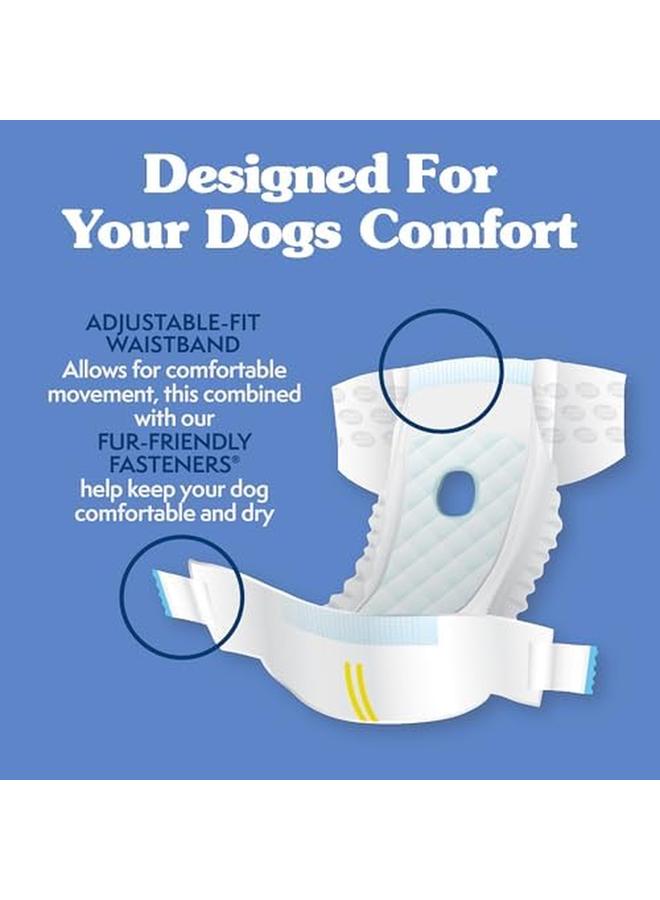 Simple Solution True Fit Disposable Dog Diapers For Female Dogs Super Absorbent With Wetness Indicator Multi Color Medium Waist 15 23 In 30 Count - Image 4
