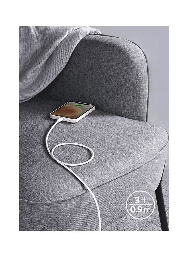 Generic - PowerLine III Flow USB-C to Lightning Cable (3ft/0.9m) White - Image 1