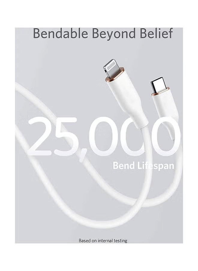Generic - PowerLine III Flow USB-C to Lightning Cable (3ft/0.9m) White - Image 1
