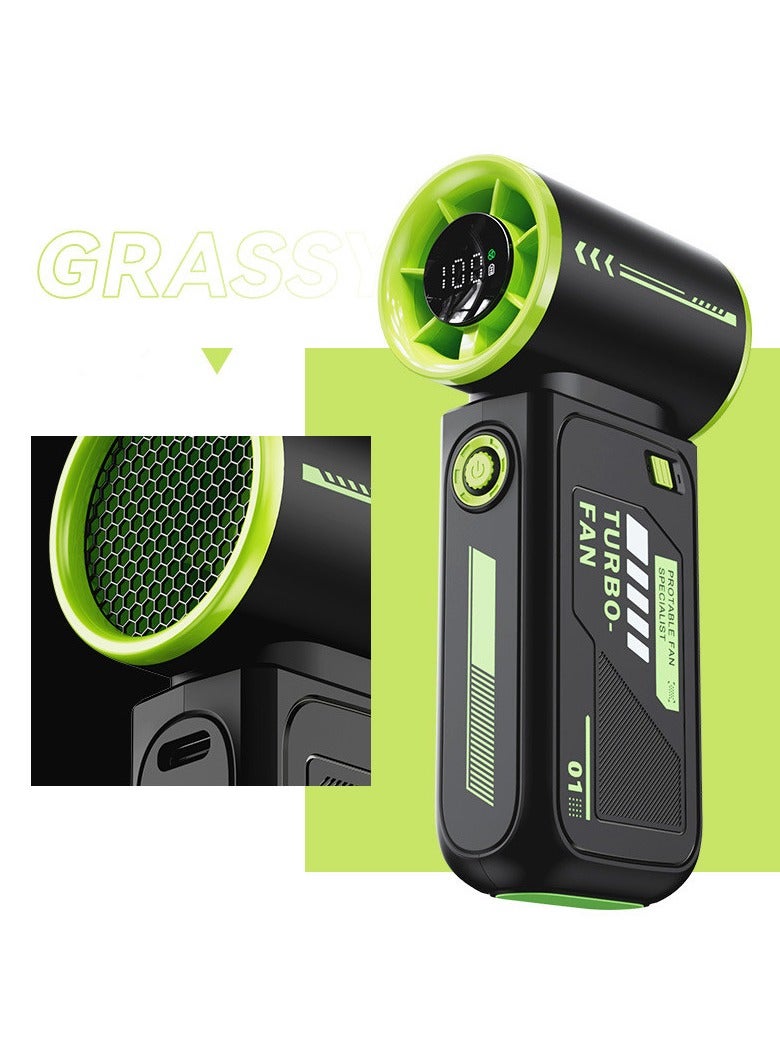 general Mecha Turbo Handheld Fan - Portable Digital Display High-Speed Wind Cannon, USB-C Charging Mini Fan for Desert Outdoor & Study - Image 1