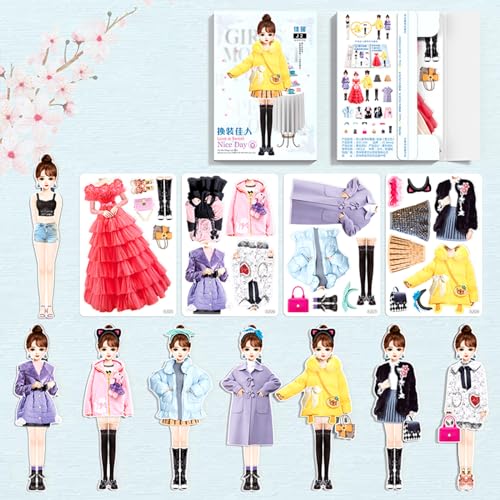 Daniel Axel Magnetic Princess Dress Up Paper Doll Pretend Play Toys Magnet People Clothes Puzzles Game for 3 Year Old Girls ToddlerPreschool Learning Created Imagine Set Birthday Gift G Set - Image 1